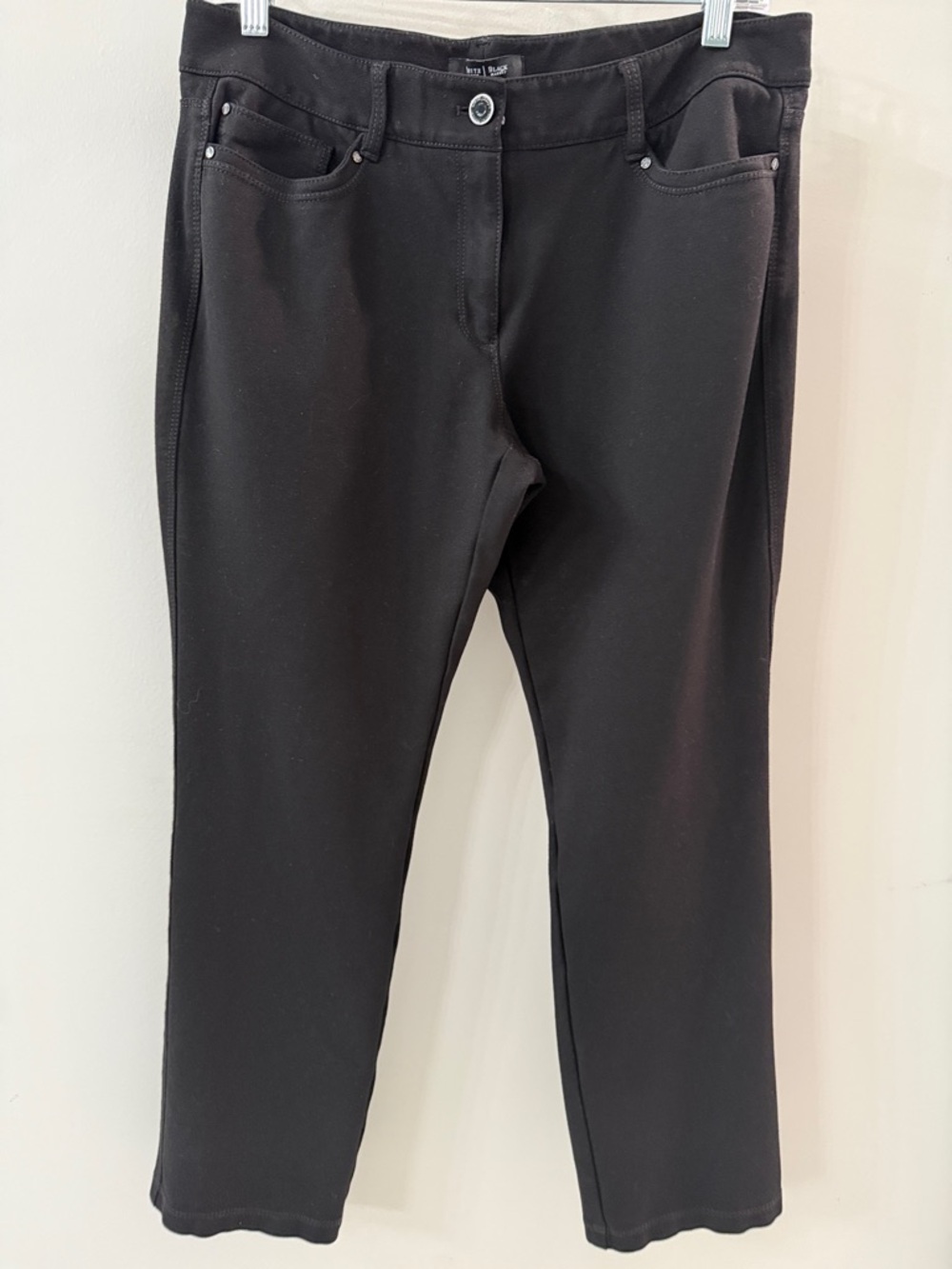 White House Black Market Black Straight-Leg Women's Pants